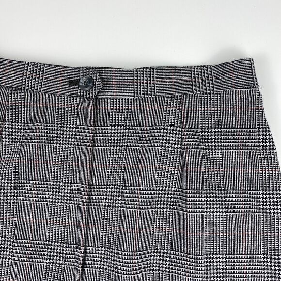 La Suit Petite Skirt Set Womens Sz 12 Black Red Plaid Wool Blend 80s VTG 2pc - Picture 11 of 15